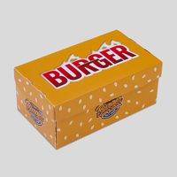 Burgerbox, farbig bedruckt, motiv