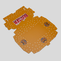 Burgerbox, farbig bedruckt, flach