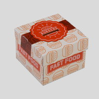 Burgerbox, farbig bedruckt, motiv