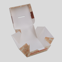 Burgerbox, farbig bedruckt, offen
