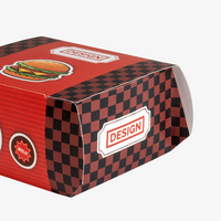 Burgerbox S (10 x 9,2 x 5,8 cm) einseitig bedruckt 4/0-farbig