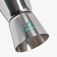 Messbecher aus Edelstahl mit Tampondruck auf Unterseite 