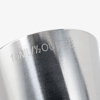 Nahaufnahme Füllmenge Messbecher unterseite