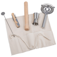 offener Rollbeutel mit Utensilien