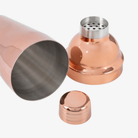 liegender Kupfferfarbener Shaker ohne Deckel und Kappe