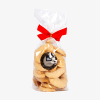 Confiserie-Vanillekipferl in Folienverpackung, Frontansicht