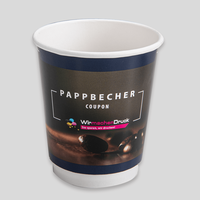 Coupon Becher 200ml, 4/4-farbig (CMYK), Vorderansicht