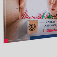 Couponkalender DIN A4 quer (2-Seiter), Detailansicht