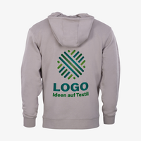 Hoodie, farbig bedruckt, Druck hinten