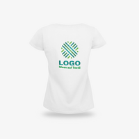 Damen-T-Shirt Budget, weiß - Fruit of the Loom, mit zwei Druckpositionen