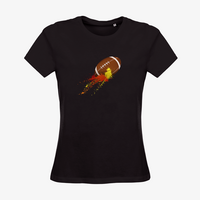 Damen-T-Shirt B&C, Organic - Motiv American Football Bunt