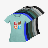 Damen-T-Shirt Russell, Organic - Motiv American Football Love, Farbauswahl