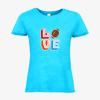 Damen-T-Shirt B&C, Basic - Motiv American Football Love