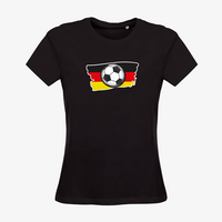 Damen-T-Shirt B&C, Organic - Motiv Fußball Deutschland