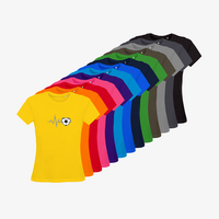 Damen-T-Shirt B&C, Organic - Motiv Fußball EKG-Linie, Farbauswahl