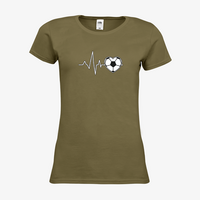 Damen-T-Shirt FOTL, Premium - Motiv Fußball EKG-Linie