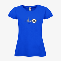Damen-T-Shirt FOTL, Budget - Motiv Fußball EKG-Linie, Detailansicht