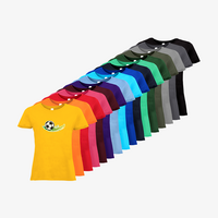 Damen-T-Shirt B&C, Basic - Motiv Fußball Grün, Farbauswahl