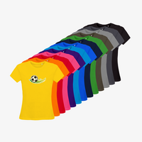 Damen-T-Shirt B&C, Organic - Motiv Fußball Grün, Farbauswahl
