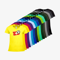 Damen-T-Shirt B&C, Premium - Motiv Fußball Schweiz, Farbauswahl