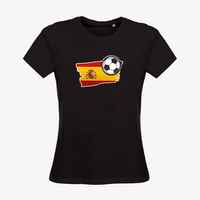 Damen-T-Shirt B&C, Organic - Motiv Fußball Spanien