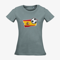 Damen-T-Shirt Russell, Organic - Motiv Fußball Spanien