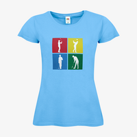 Damen-T-Shirt FOTL, Budget - Motiv Golf Quadrat