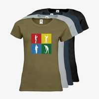Damen-T-Shirt FOTL, Premium - Motiv Golf Quadrat, Farbauswahl