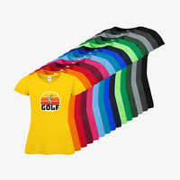 Damen-T-Shirt FOTL, Budget - Motiv Golf Sonnenuntergang, Farbauswahl