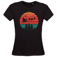 Damen-T-Shirt B&C, Organic - Motiv Weihnachtshimmel