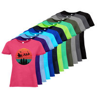 Damen-T-Shirt B&C, Basic - Motiv Weihnachtshimmel, Farbauswahl