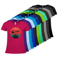 Damen-T-Shirt B&C, Premium - Motiv Weihnachtshimmel, Farbauswahl