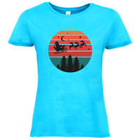 Damen-T-Shirt B&C, Basic - Motiv Weihnachtshimmel