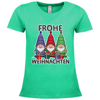 Damen-T-Shirt B&C, Premium - Motiv Weihnachtswichtel