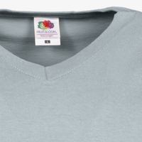 Damen-T-Shirt FOTL, Basic V-Neck - Motiv Weihnachtswichtel, Detailansicht