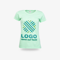 Damen-T-Shirt Premium, farbig - Fruit of the Loom, mit einer Druckposition