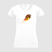 Damen-T-Shirt FOTL, Basic Rundhals - Motiv American Football Bunt