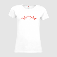Damen-T-Shirt FOTL, Premium - Motiv American Football EKG-Linie