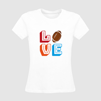 Damen-T-Shirt B&C, Organic - Motiv American Football Love