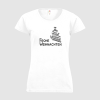 Damen-T-Shirt FOTL, Basic Rundhals - Motiv Frohe Weihnachten