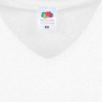 Damen-T-Shirt FOTL, Basic V-Neck - Motiv Frohe Weihnachten, Detailansicht