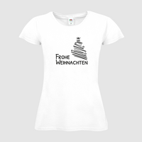Damen-T-Shirt FOTL, Budget - Motiv Frohe Weihnachten