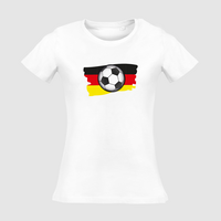 Damen-T-Shirt B&C, Organic - Motiv Fußball Deutschland