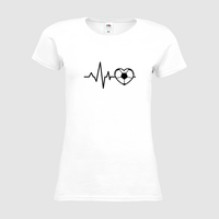 Damen-T-Shirt FOTL, Premium - Motiv Fußball EKG-Linie