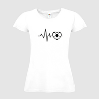 Damen-T-Shirt FOTL, Budget - Motiv Fußball EKG-Linie