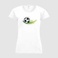 Damen-T-Shirt FOTL, Basic Rundhals - Motiv Fußball Grün