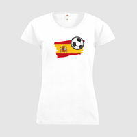 Damen-T-Shirt FOTL, Basic Rundhals - Motiv Fußball Spanien