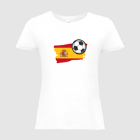 Damen-T-Shirt B&C, Basic - Motiv Fußball Spanien
