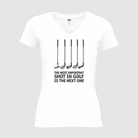 Damen-T-Shirt FOTL, Basic V-Neck - Motiv Golf Shot