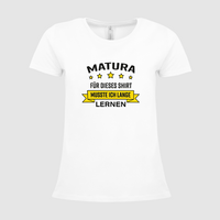 Damen-T-Shirt B&C, Premium - Motiv Matura Lernen
